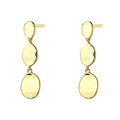 Elegant Trendy 925 Sterling Silver Fine Jewelry 18K Gold Plated Three Pieces Long Dangle Drop Stud Earrings