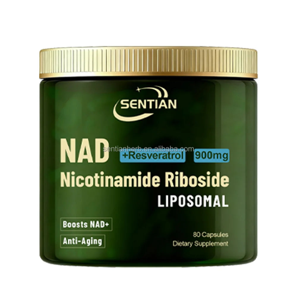 Dietary Supplement Nicotinamide Riboside NAD+ Resveratrol Capsules for Enhancement DNA 80 Liposomal Nad Capsule