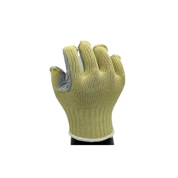 A2 Cut Level 7G Aramid Cow Split Leather Reinforce Anti-cutting Industrial Safety Work Gloves