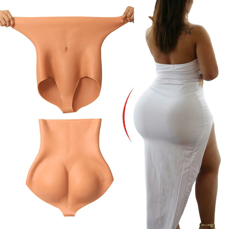 Silicone Realistic Buttocks Lifter Hip Pads Shaper Women's Large Bum Hip Enhancer Panties Realistic Plus Size Women's Leggings