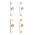 FUAMAY 18K Gold Plated Bohemian Cuff Earrings Real Solid Silver 925 Unisex Party Gift MegaBDM