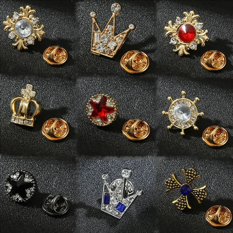 Cheap Hot Sale Top Quality Crown Jewel Fashion Designer Brooches and Pins Pins Fashion Jewelry Brooches for Men