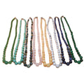Unisex 18'' Long Necklace with Natural Agate Gemstone Malachite Turquoise Jade Round Beads Amazing Jewelry-Perfect Gift