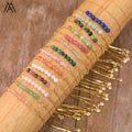 Classic Thin Gemstone Dainty Bracelet  Hand Chain Adjustable  Healing Crystal Energy Chakra Bracelets Friendship Gifts