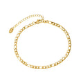 2021 Fashion INS Jewelry Minimalist Simple Stainless Steel Figaro Link Chain Anklet
