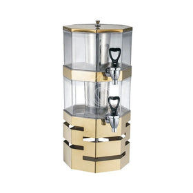 Hot Selling 8L Stainless Steel Beer Dispenser Golden Plated Plastic for Hotel Restaurant Dinner Buffet