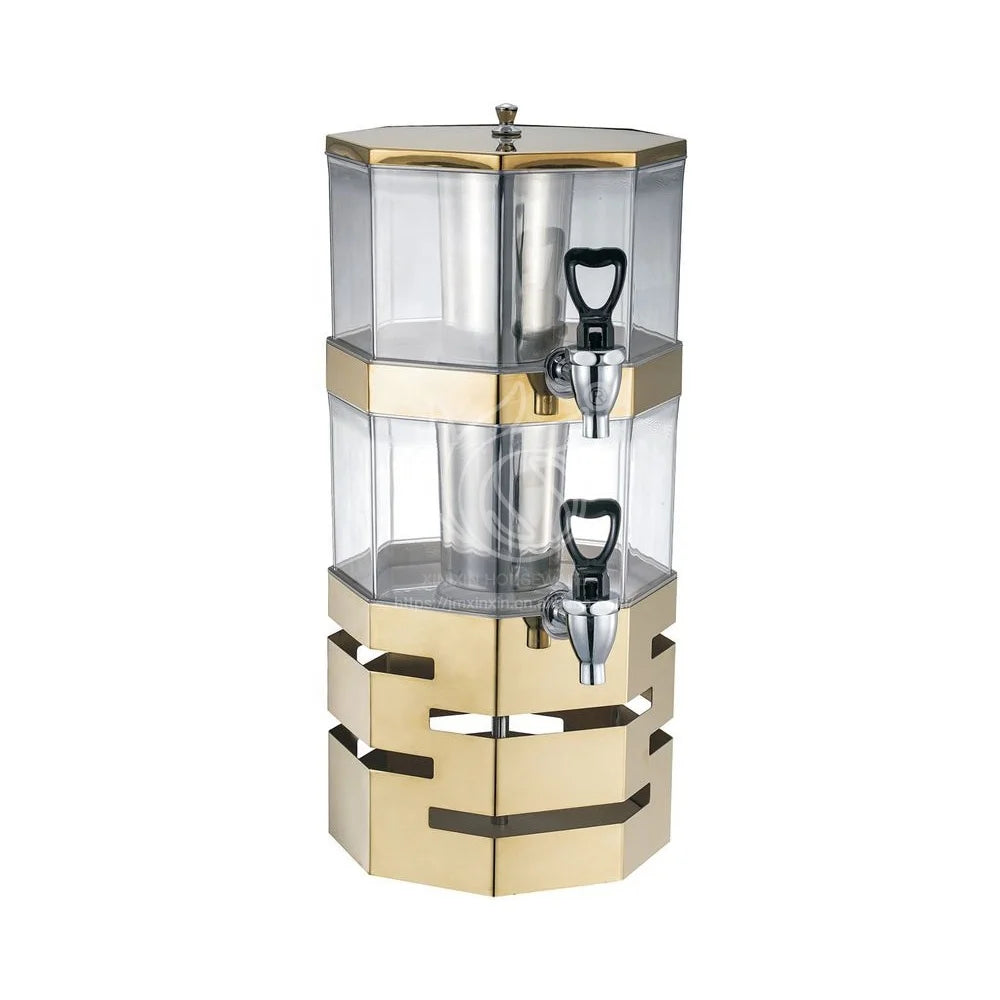 Hot Selling 8L Stainless Steel Beer Dispenser Golden Plated Plastic for Hotel Restaurant Dinner Buffet