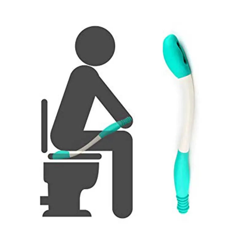 Epsilon Long Reach Comfort Wipe Arm Extension Butt Wiping Aid Bathroom Tissue Grip Self Wipe Aid Easy Reach Tissue Grip Helper