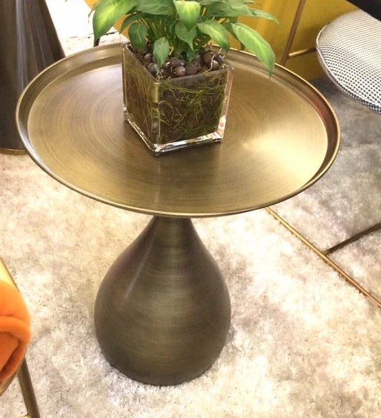 Nordic Minimalist Creative Wrought Iron Dining End Table for Living Room Furniture Home Office Hotel Apartment Metal Side Table