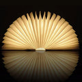 Waterproof DuPont Paper Foldable Wooden Mini Book Lamp LED Lumio White Bedroom Use