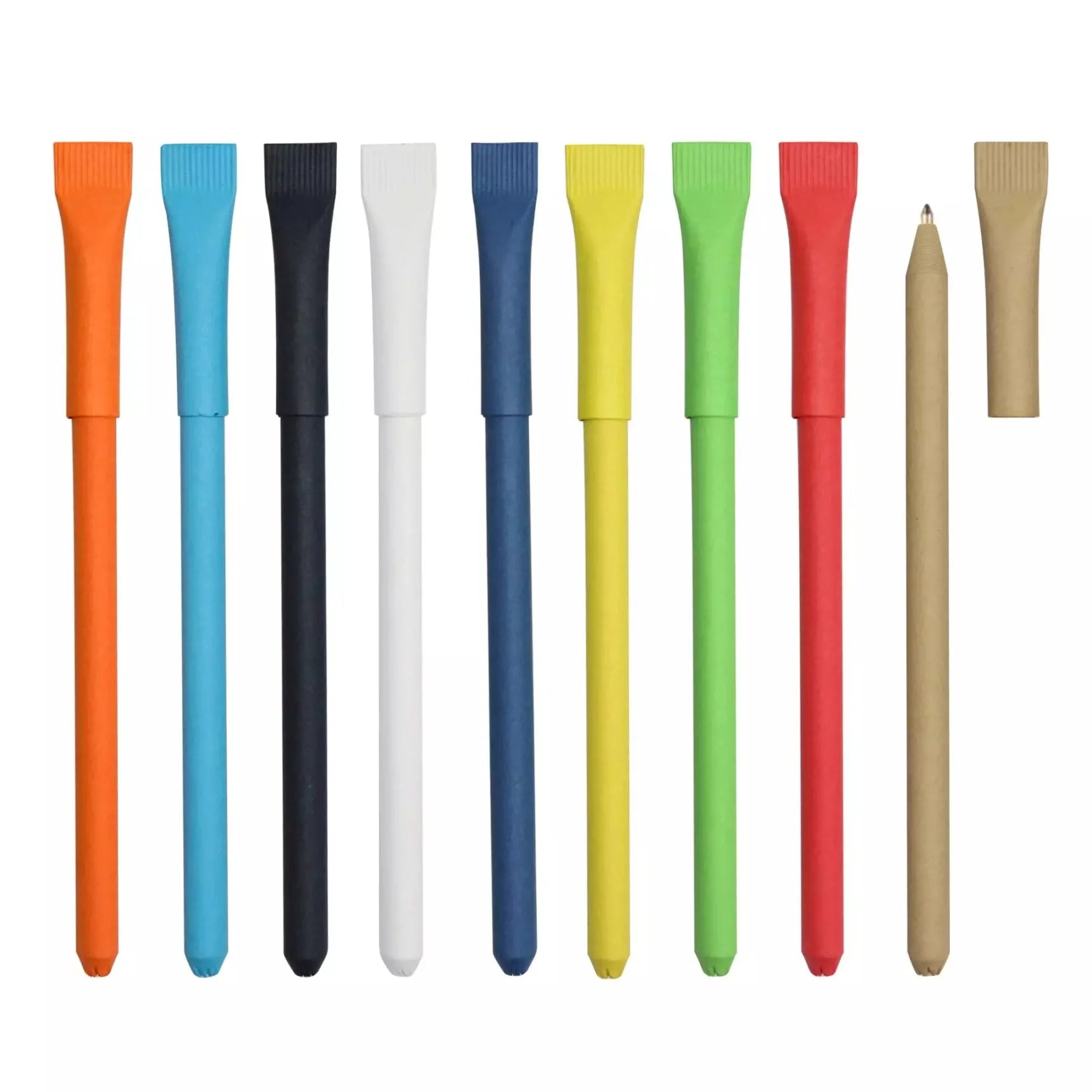 Wholesale Eco-Friendly Kraft Paper Ballpoint Pen Recycled Custom Logo Promotional Design