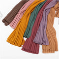 New Design Classic Plain Color Crinkle Pleated Chiffon Shawl Pleated Wholesale Malaysia Instant Women Chiffon Hijab