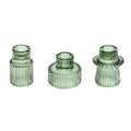 Set of 3 Glass Pillar Candle Stick Holders for Weddings and Valentine's Day Elegant Candle Stand Holder Set