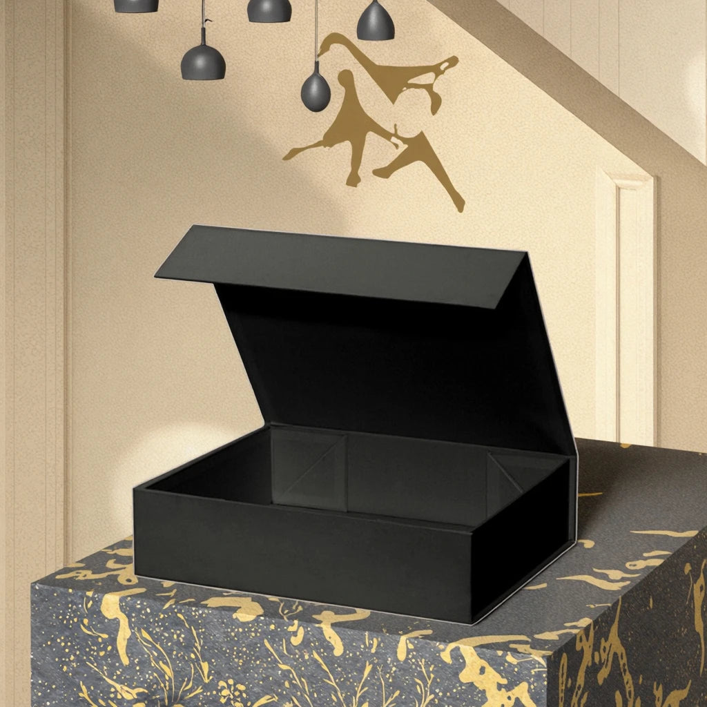 Luxurious Matte Lamination Book Shaped Rigid Gift Box Magnetic Closure Paper Packaging Box for Cosmetics Clothing