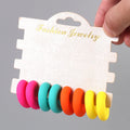 Fashion Candy Colored Vacation Girly Casual Earring Fluorescent Hot Pink Frosted Trumpet Acrylic C Shape Hoop Earrings for Women
