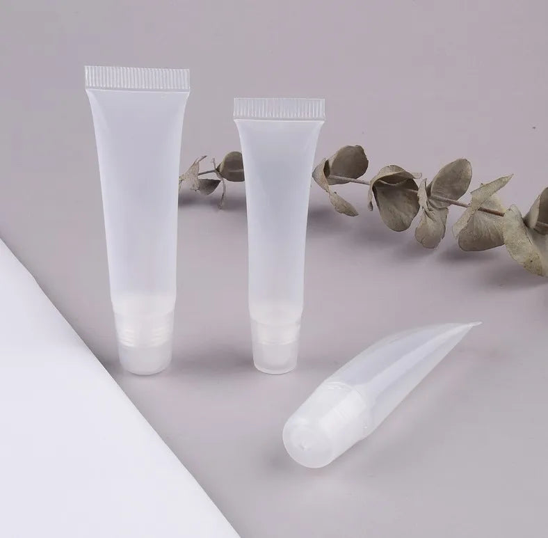 8/10/15ml Clear Lip Gloss Balm Tube Plastic Cosmetics Container Transparent Air Empty Makeup Packaging