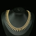 European American Street Style Male Hip Hop Necklace Full Diamond Thorn Cuban Chain Alloy Jewelry Fashionable Neck Chains