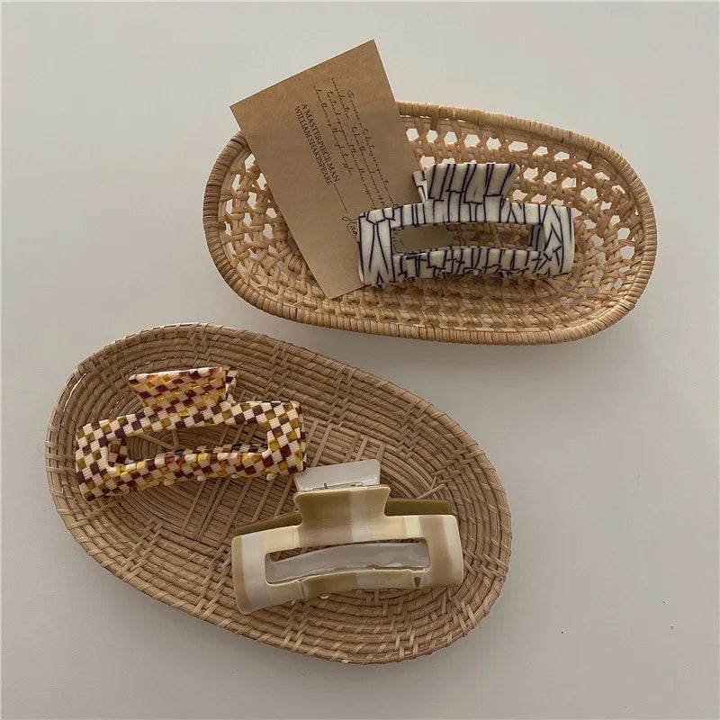 B.PHNE Customized Eco-friendly Women Hair Accessories Hair Clamps Cellulose Modern Acetate Hair Claw Clips
