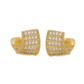 Fashion Gold Plated Chunky Drop Earrings Micro Paved Zircon Bling Earrings Women