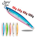 JiggingDuke 40g 60g 80g 100g Sardine Slider Metal Jig Lure Long Casting Fishing Jig Slow Pitch Jigging Bait