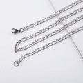 New Jewelry 18k Gold Plated Stainless Steel Chain Figaro Link Chain  Paperclip Necklace Chain for Men Women Jewelry Making