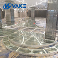 OEM Wedding Stage Clear Acrylic Stage With Square Pattern Aluminum Alloy Material TUV Certified Special Shape for Events