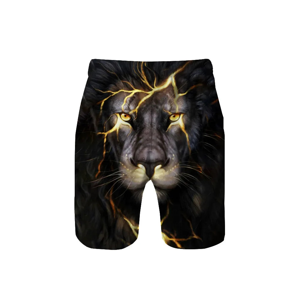 Manufacture Custom Mens 3D Printing Logo Elastic Waist 100% Polyester Quicky Dry Vocation Holiday Board Mens Beach Swim Shorts