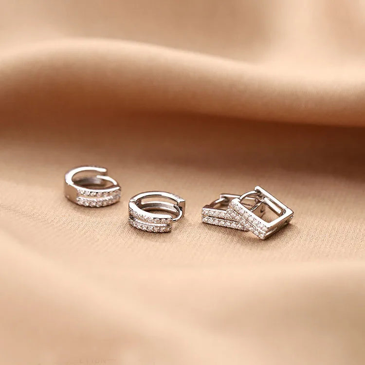 S925 Sterling Silver Earrings Women's Circle Earrings Circle Minor Fashion Earrings 2022 New Tide