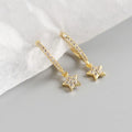 Korean Fashion Stars Earrings Gold and Silver Plated Jewelry Women