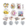 DIY Crystal Resin Bookend Silicone Mold Round Heart Hexagon Square Shape Resin Mold Ornaments Handmade Casting Molds Tool