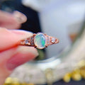 Wholesale 925 Sterling Silver Engagement Rings for Women New Design Mexican Natural Opal Oval Cut Classic for Wedding Party
