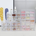 12 Drawers Deskrop Organizer Clear Acrylic Case Transparent Plastic Storage Box for Jewelry Cosmetic DIY Crafts Office Supplies