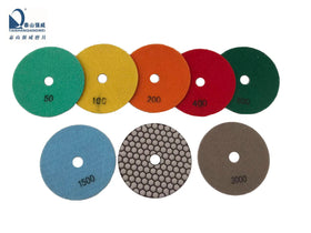 125mm 5 Inch Dry Use Flexible Stone Polishing Pads Concrete Remove Scratch Grinding Pads Marble Granite Stone Buffing Disc CE
