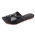 New Solid Colour Simple Fashion Ladies Flat Bottom Slippers Summer Beach Ladies Sandals Elegant Outdoor Women Flat Bottom Shoes