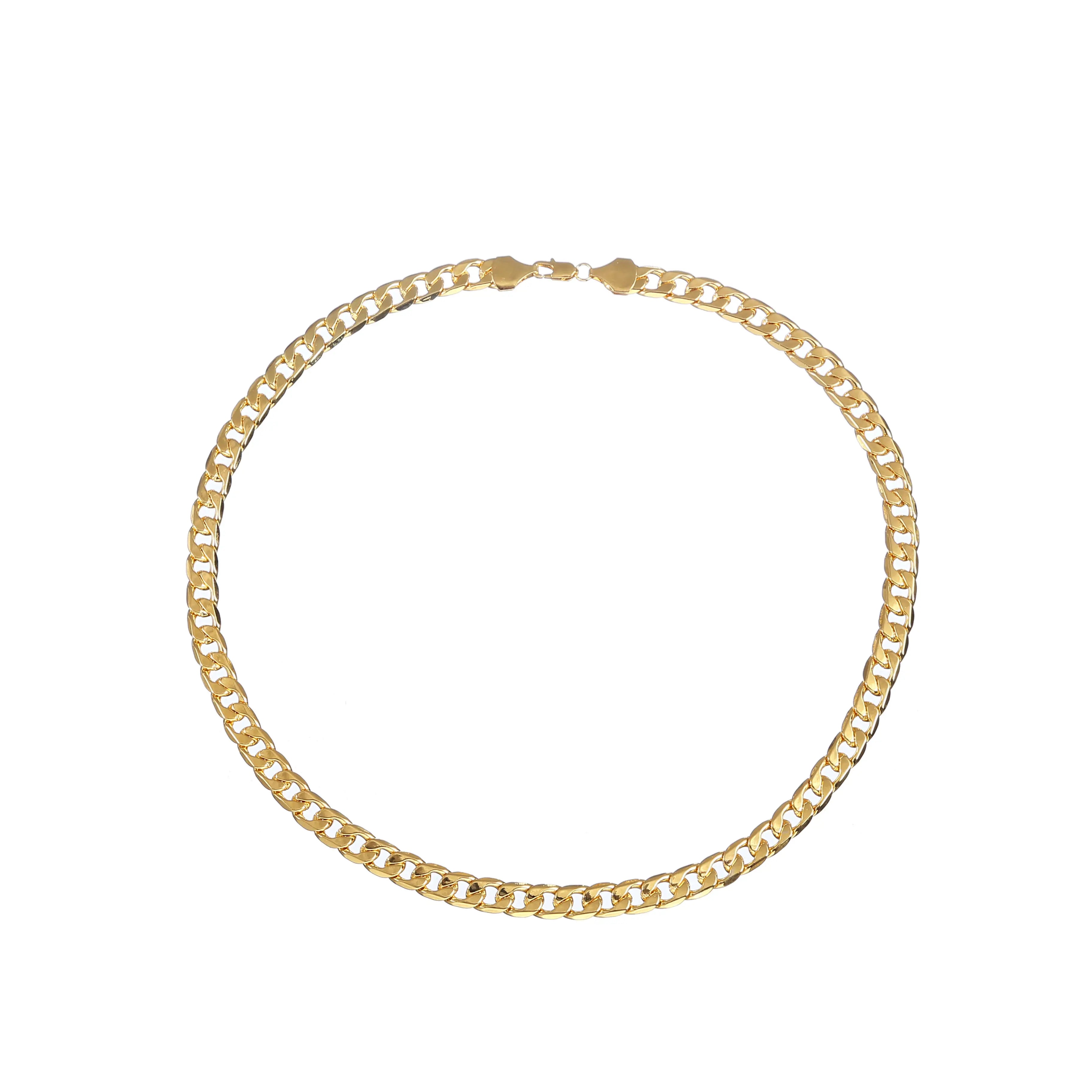Men's Chunky Necklace Rapper Gold Chain Hip Hop Silver and Gold Chain Gold Necklace Costume Accessory