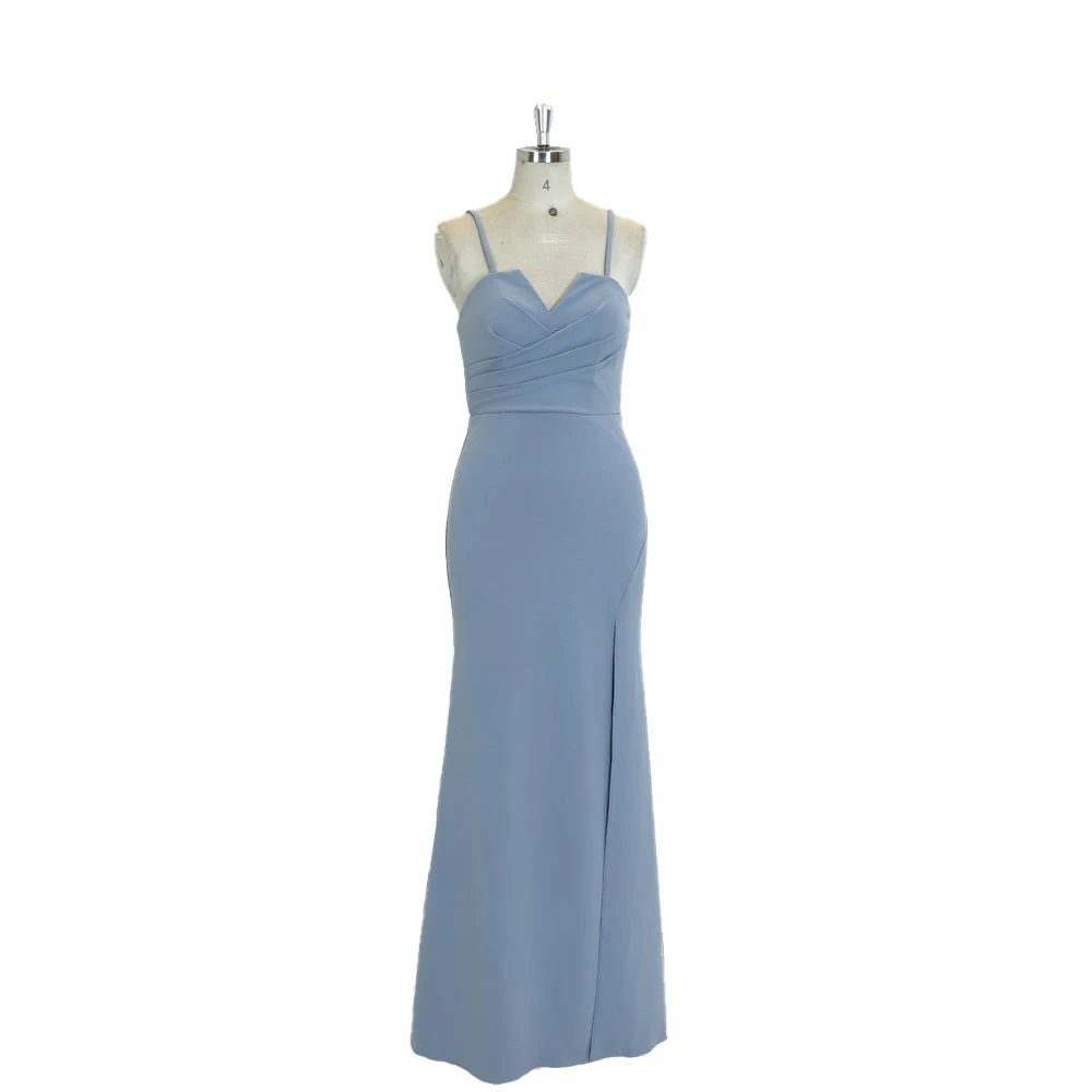 TEENYEE New Style Pleated Bodice With V-cutout Evening Wedding Dresses Plus Size Elegant Party Dress