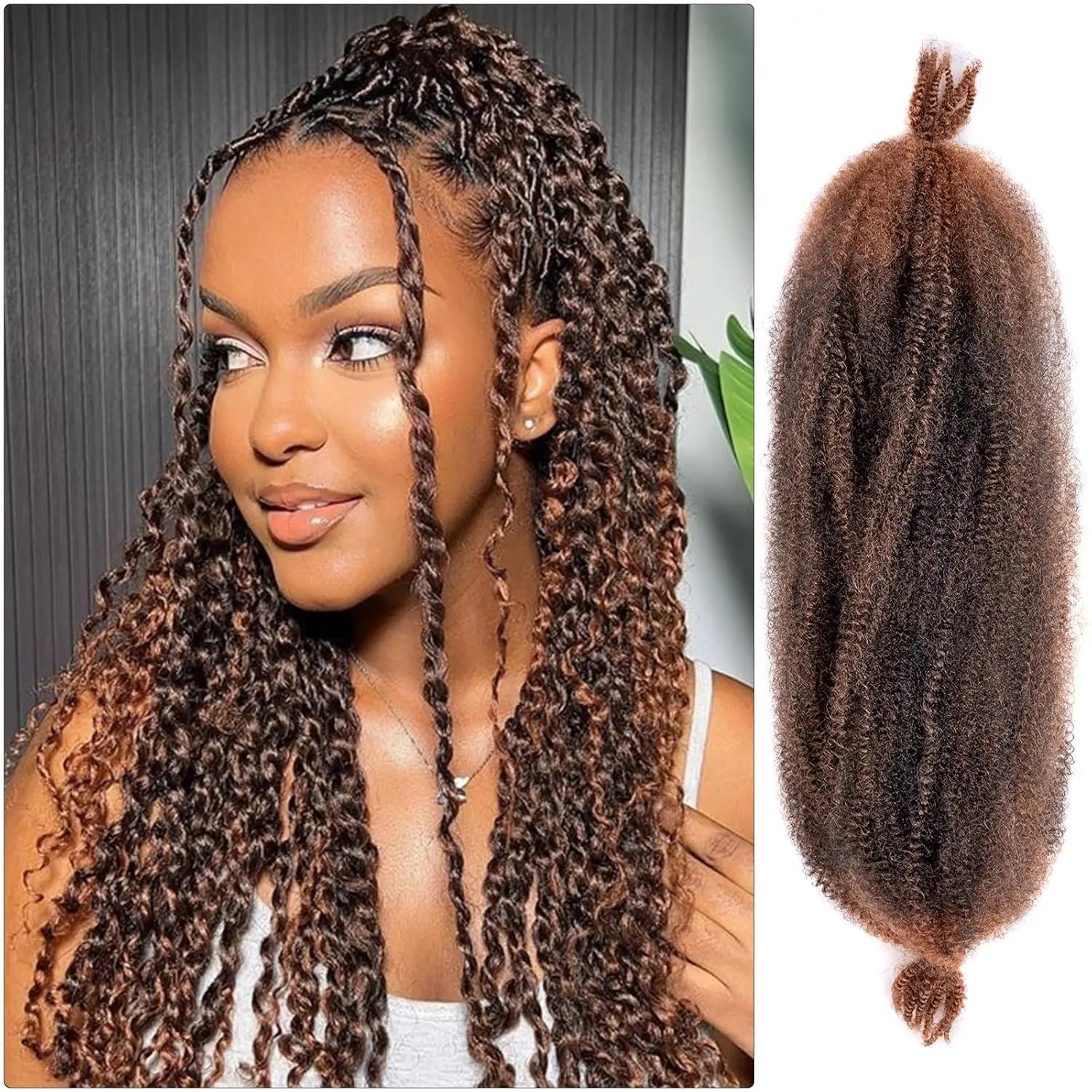 18 Inch Spring Twist Hair Pre Fluffed Afro Twist Hair  Marley Twist Braiding Hair for Women