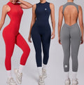 Custom Gym Fitness Set One Piece Yoga Wear Sportswear Women Jumpsuit And Rompers