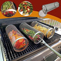 New Cylindrical Rotisserie Kabob Stainless Steel Bbq Accessories Barbecue Grill Baskets With Buckle