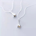Fashion Lovely Magnolia Necklace Jewelry 925 Sterling Silver Flower Pendant Necklace for Girls
