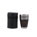 IRONDONKEY Portable Camping Water Cup Customized 1 PCS Set 30ml 70ml 180ml Outdoor Stainless Steel Shot Glass With Leather Bag