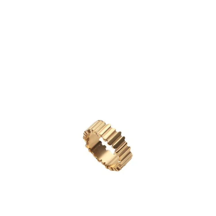 Wholesale 18k Gold Plated Geometric Ring Stainless Steel Chunky Ring