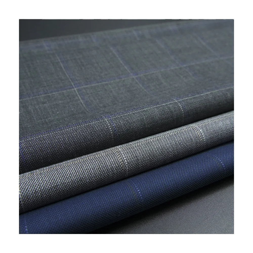 New Style Worsted Wool Woven Eco-Friendly Organic Suit Fabric for Men's and Girls' Jackets and Suits Stock Available