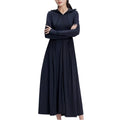 2025 New Ice Silk Long Dress Women's UV Protection Sunscreen Robe Washable Outdoor Woven Natural Waistline Summer Style
