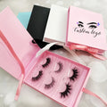 Wholesale Mink Eyelash Vendor Empty Lash Boxes for 3 Pairs 5 Pairs Eyelashes Paper Packaging with Case