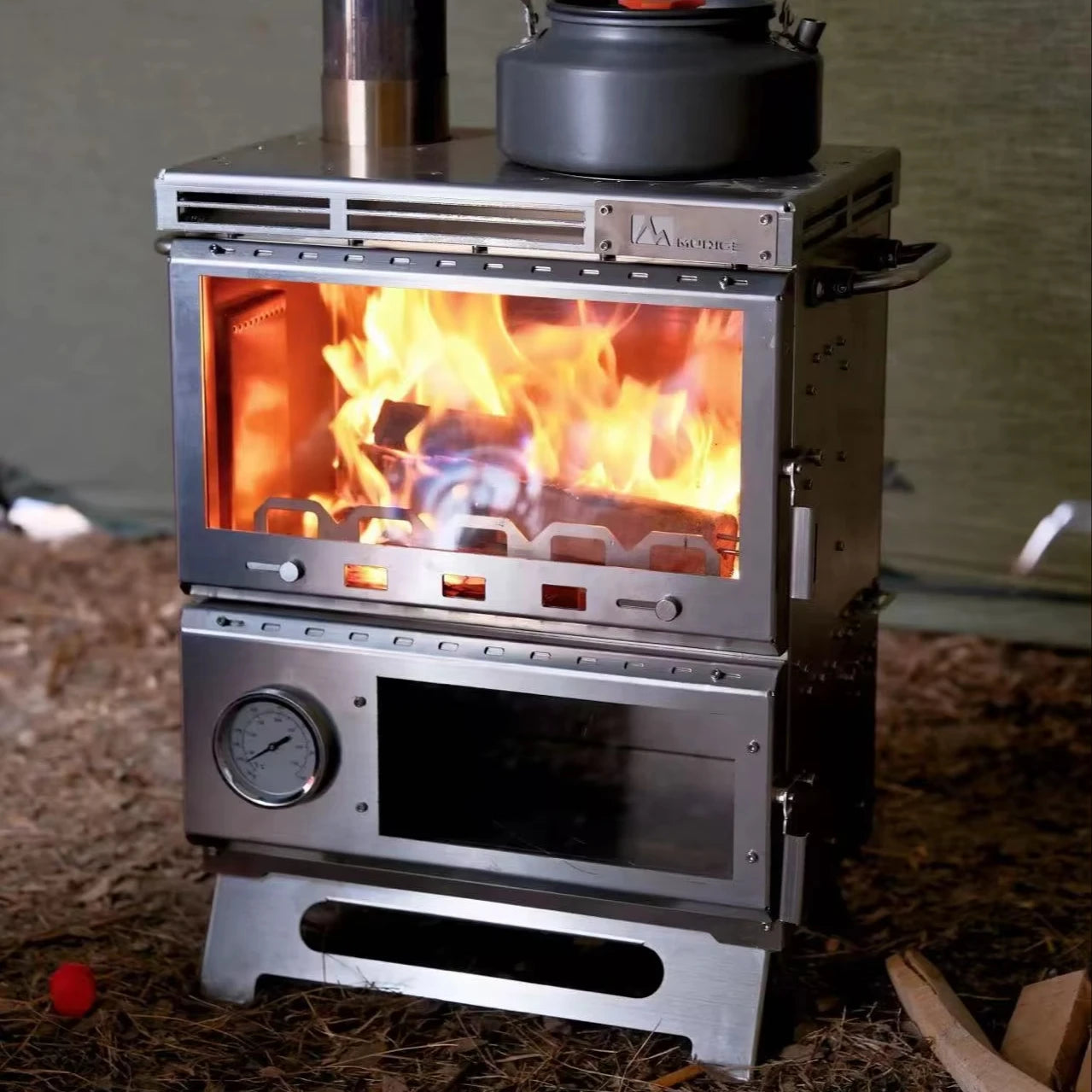 Customizable Stainless Steel Tent Stove Oven Outdoor Activities Portable Cookware Camping Hiking Tour