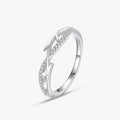 Ailmay Fashion 925 Sterling Silver Tree Branch Finger Rings Clear Zircon Rings for Women Minimalist Fine Jewelry Gifts
