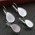 10pcs Stainless Steel Drop French Lever Back Drop Earrings Blank Base Setting Fit Drop Cabochons DIY Earring Bezel Trays