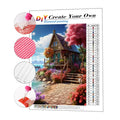 5d Diy Diamond Painting Scenery Small House by the Sea Mosaic Rhinestone Full Drill Round Square Diamond Painting Set Home Decor