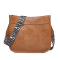 New Design Lady Crossbody Bag Classic Large Capacity Leopard-print Wide Shoulder Straps Leather Women's Messenger Bags